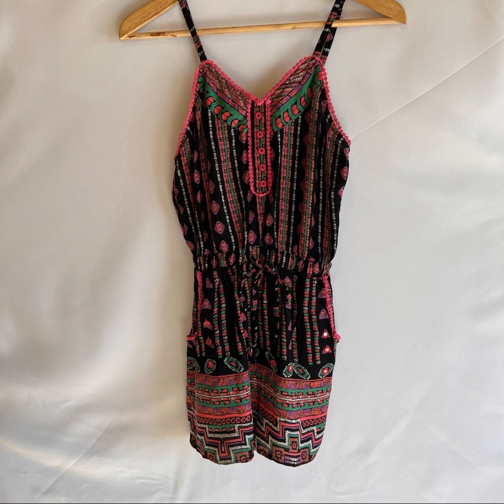⬇️Fun & Flirt Romper XS Print Assorted Colors Black, Pink, Green, Purple, White